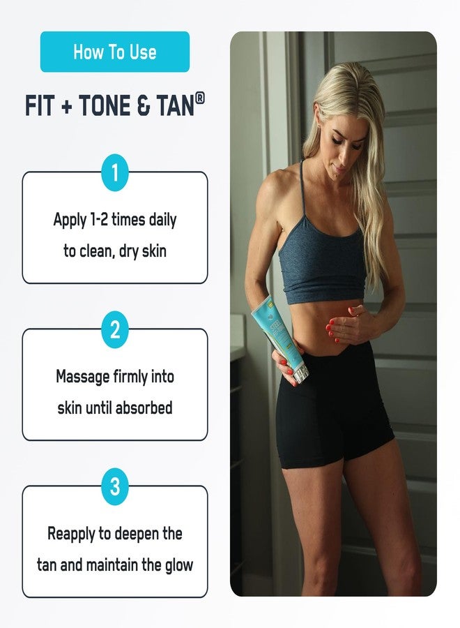 SteelFit Tone & Tan Firming Body Lotion for Men & Women - Gradual Bronzer & Moisturizing Tanning Lotion for a Natural Looking Tan - Toning & Tightening Cream with Collagen, Shea & Coconut Butter - Image 4